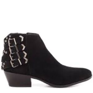 Sam Edelman Penrose Black Suede Ankle Boots